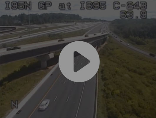 Traffic Cam North Springfield: I-495 - MM 55 - SB - I-495 at end of Express Lanes Player